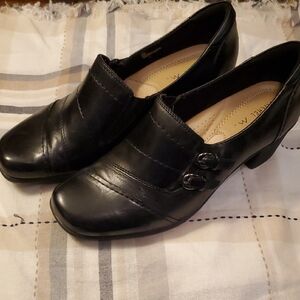 Chic Black Heeled Women's Shoes